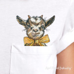 Pocket Baby Goat with a bow - 3 sizes