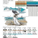 Girl by the sea in a straw hat - 5 sizes