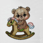 Teddy Bear on a Rocking Horse - 3 sizes