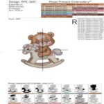 Teddy Bear on a Rocking Horse - 3 sizes