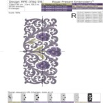 Violet Baroque Border with Pansies - 4 sizes