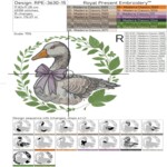 Meadow Goose in a wreath Large - 4 sizes