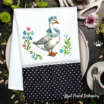 Girl Goose with forget-me-nots set - 4 sizes