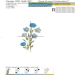 Girl Goose with forget-me-nots set - 4 sizes