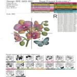 Small Orchids with Butterfly Set in 4 sizes