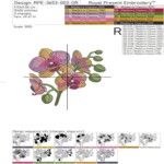 Small Orchids with Butterfly Set in 4 sizes