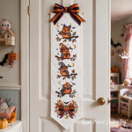 Large Tweet Halloween Costume Owls and Pumpkin Bow Machine Embroidery Design Set