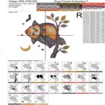 Large Tweet Halloween Costume Owls and Pumpkin Bow Machine Embroidery Design Set