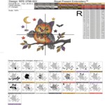 Halloween Costume Owls and Pumpkin Bow Tweet Machine Embroidery Design Set – 4 Sizes