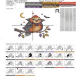 Halloween Costume Owls and Pumpkin Bow Tweet Machine Embroidery Design Set – 4 Sizes