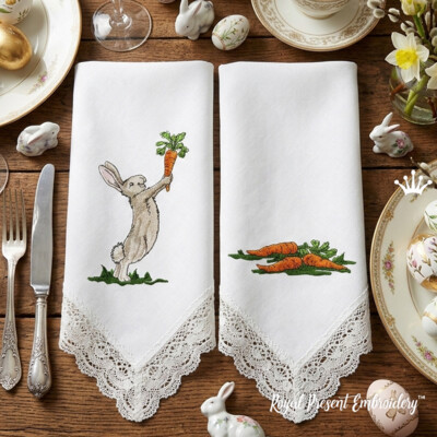 Hare with carrots set