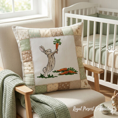 Spring bunny with carrots set