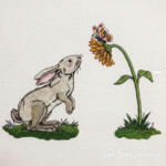 Hare with sunflower and butterfly set - 4 sizes