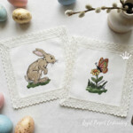 Hare with a flower and a butterfly set - 4 sizes