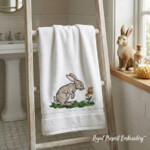 Hare with a flower and butterfly - 5 sizes
