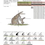 Mother Rabbit and Baby Bunny with Flower - 4 sizes