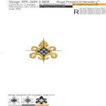 Checkered French hen Large Baroque Style Set - 4 sizes