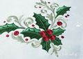 Holly Baroque Corner Christmas design - 3 sizes