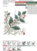 Holly Corner Christmas Baroque Style - 3 sizes