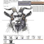 Horned Goat portrait large - 4 sizes