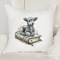 Lamb of God sits on the Bible Large - 4 sizes