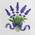 Lavender bouquet with bow - 4 sizes
