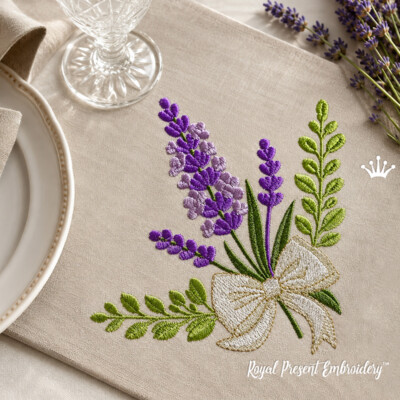 Bouquet de lavande avec noeud - 4 tailles