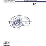 Line Art Vintage Ammonite Seashell Machine Embroidery Design - 3 Sizes