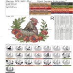 Majestic chicken in poppies Large - 4 sizes