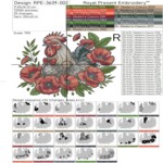 Majestic rooster in poppies large - 4 sizes