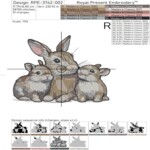 Bunny Mama and the Bunnies - 4 sizes