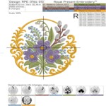 Bouquet de pensées printanières Medallion - 4 tailles