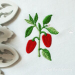 Tiny Red Sweet Pepper Machine Embroidery Design - 2 Sizes