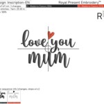 Love You Mom and baby Bunnies - 4 sizes