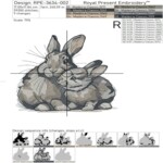 Mom and baby Bunnies Mega - 4 sizes