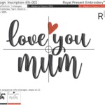 Love You Mom and baby Bunnies Mega - 4 sizes