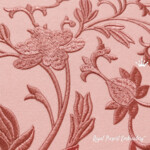 Monochrome Vintage Floral Scroll Border Machine Embroidery Design