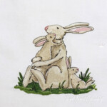 Mère lapin avec bébés lapins - 4 tailles