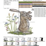 Mère lapin embrassant des lapereaux - 6 tailles