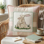 Mama bunny with baby bunnies - 7 sizes