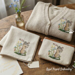 Mère lapin avec bébés lapins - 4 tailles