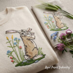 Mère lapin avec bébés lapins - 4 tailles