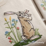 Mère lapin avec bébés lapins - 4 tailles