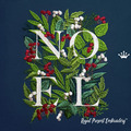 NOEL inscription Winter Composition machine embroidery design - 3 sizes