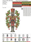 Nutcracker guard  Large Machine embroidery design - 3 sizes