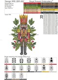 Nutcracker in a Crown large Machine Embroidery Design - 3 sizes