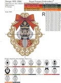 Nutcracker in frame Machine embroidery design - 2 sizes