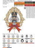 Nutcracker in frame Machine embroidery file - 2 sizes