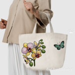 Orchids and butterfly set Large in 4 sizes