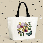 Orchids and butterfly set Large in 4 sizes